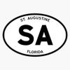 Magnet Sa, St. Augustine, Florida Viny Magnetic Bumper Sticker 5" view 1