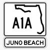 Magnet A1A - Juno Beach Viny Magnetic Bumper Sticker 5" view 1