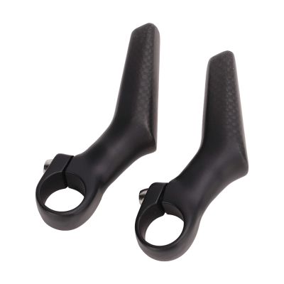 GLOGLOW Bicycle Bar Ends, Carbon Fiber Nonslip Bicycle Auxiliary Handlebar for 22.2mm Bicycle Handlebar (Matte)