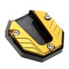 LIRU Motorcycle Support Plate, CNC Aluminum Alloy Kickstand Coaster Rest Pad, Parking Stand Plate Kickstand Extenders Compatible For Universal Motorcycle, Gold view 2