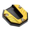 LIRU Motorcycle Support Plate, CNC Aluminum Alloy Kickstand Coaster Rest Pad, Parking Stand Plate Kickstand Extenders Compatible For Universal Motorcycle, Gold view 3