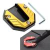 LIRU Motorcycle Support Plate, CNC Aluminum Alloy Kickstand Coaster Rest Pad, Parking Stand Plate Kickstand Extenders Compatible For Universal Motorcycle, Gold view 4