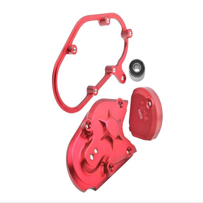 Aluminum 7075 Transmission Housing Set for LOSI 1:4 Promoto MX Motorcycle Dirt Bike RTR FXR LOS06000 LOS06002 Upgrades - Red