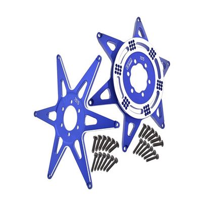 Aluminum 7075 Front & Rear Wheel Pattern Support Bracket for LOSI 1:4 Promoto MX Motorcycle Dirt Bike RTR FXR LOS06000 LOS06002 Upgrades - Blue