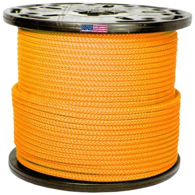 BILLET4X4 Safety Orange U.S. Made 3/8" Synthetic Winch Line BY-THE-Foot - 50 ft. (Splice Your own Winch Lines!) (20,000lb MBS)