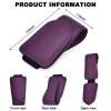 Hoffi Black Sunglasses Holder for car Visor, 2 Packs Magnetic Leather Sunglasses Clip for car Visor, car Accessories for Women and Men Interior, Visor Sunglasses Holder ClipBlack+Purple view 2