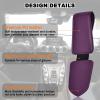 Hoffi Black Sunglasses Holder for car Visor, 2 Packs Magnetic Leather Sunglasses Clip for car Visor, car Accessories for Women and Men Interior, Visor Sunglasses Holder ClipBlack+Purple view 4