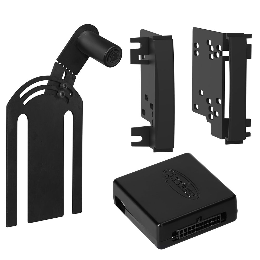 Proscenium PRO-JKRIK1 Aftermarket Double DIN Radio All-in-One Installation Kit with Antenna Adapter and Back-Up Camera for Compatible Radios, Designed to Fit Jeep Wrangler JK Models, Black