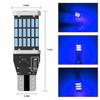 BESULEN 4 Pack LED Car Reverse Lights, T15 4014 45SMD Chipsets Backup Light Blinker Bulb, Car Brake Stop Canbus Error Free Turn Signal Light, Non Polarity 12V DC W16W (Blue) view 2
