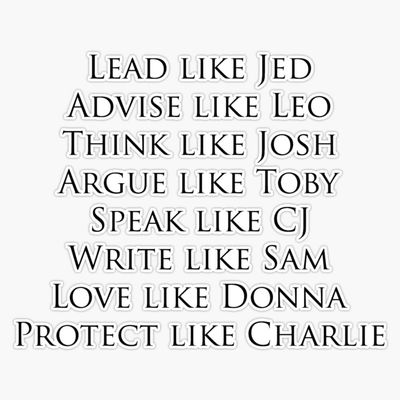Magnet The West Wing Personalities Magnet Vinyl Decal Sticker 5"