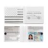 Ziciner Car Registration Insurance Holder, 2Pack Essential Auto Card Document Glove Box Organizer with Touch Fastener, Vehicle Interior Accessories Perfect for Most Car, Truck, SUV (White/Back Flag) view 1