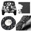 Rustic Bears Spare Tire Cover - Black White Wild Animal Wheel Covers for Travel Trailers Waterproof UV Sun Protectors Fits Truck SUV Camping Tire Diameters 15 inches view 4