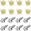 PRIME AVE License Plate Screws with Nylon Inserts - Stainless Steel Rust Proof License Plate Screws for License Plates, Frames & Covers - 4755299 3907444 A11719 - U.S. Cars Trucks SUVs (Set of 8) view 1