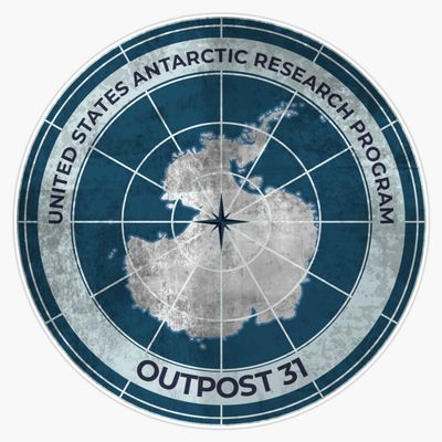 MAGNET The Thing - Outpost 31 Badge - Distressed Magnetic Vinyl Sticker Decal Magnet 5"