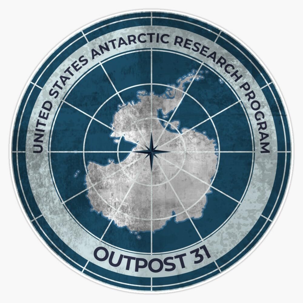 MAGNET The Thing - Outpost 31 Badge - Distressed Magnetic Vinyl Sticker Decal Magnet 5"