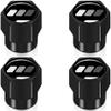 4Pcs Metal Aluminum Alloy Car Tire Valve Stem Caps Cover for Toyota Tacoma 4Runner Tundra Rav4 Highlander Accessories for Men Women CapsGray-Black view 1