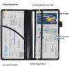Qindaiwen Car Registration and Insurance Holder, Vehicle Card Document Elastic Band Closure Glove Box Organizer, Driver License Cards, Car Accessories for Essential Info, Magic Tree view 2