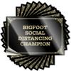 Bumper Sticker Bigfoot Social Distancing Champion Stickers Funny Sticker Car Stickers (Color : Colour, Size : 6X9CM) view 1