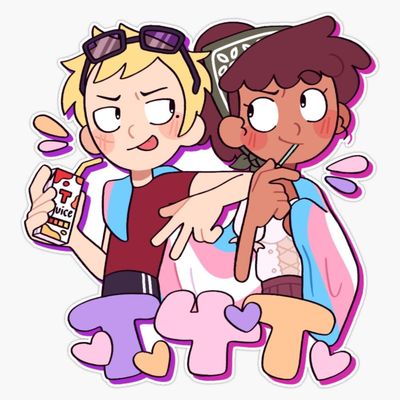 Amphibia Anne and Sasha T4T Bumper Sticker Vinyl Decal 5"