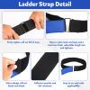 Ladder Rack Tie Down Straps Reusable Straps Adjustable with Nylon Hook and Loop Multipurpose Securing Straps for Ladder RV Truck or Boat 33''x 2' Pack 4 view 4
