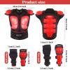 Kids Motorcycle Armor Gear Body Armor Vest Suit Chest Back Spine Protector Motocross Dirt Bike Protective Gear with Elbow Knee Protector Pads for MTV ATV Cycling Skateboard Off-Road Racing Skiing view 4