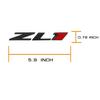 3D Raised Letters ZL1 Emblem Metal with Adhesive Backing for Chevy Comaro Automotive Decoration(Black Red) view 3