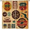 Car Curtains Rusty Metal Logo On Old License Plate Retro American Truck Poster Garage Antique Rural Farm Pattern Printed Curtains Bedroom Living Room Decoration Blackout Curtains W72 * L63 Inches view 1