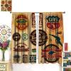 Car Curtains Rusty Metal Logo On Old License Plate Retro American Truck Poster Garage Antique Rural Farm Pattern Printed Curtains Bedroom Living Room Decoration Blackout Curtains W72 * L63 Inches view 3
