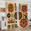 Car Curtains Rusty Metal Logo On Old License Plate Retro American Truck Poster Garage Antique Rural Farm Pattern Printed Curtains Bedroom Living Room Decoration Blackout Curtains W72 * L63 Inches view 4