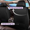 JIAMAOXIN Car Seat Covers for Kia Rio 2013-2024 2025 2026, Full Set 5 Seats Faux Leather Seat Cover Car Cushion Protector Compatible Airbag (5 Seat Set, Black) view 3