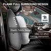 JIAMAOXIN Car Seat Covers for Kia Rio 2013-2024 2025 2026, Full Set 5 Seats Faux Leather Seat Cover Car Cushion Protector Compatible Airbag (5 Seat Set, Black) view 4