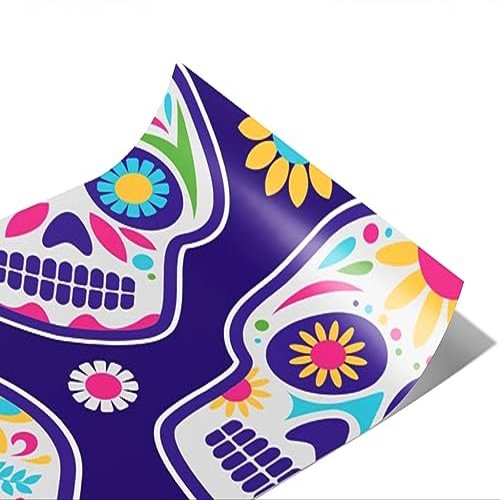 Rwraps Skull and Bones Sweet Tooth Gloss Vinyl Film Wrap 59in x 26ft Vinyl Vehicle Car Film Sheet Roll