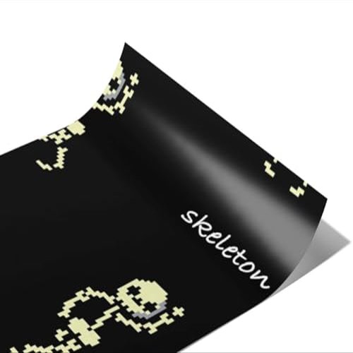 Rwraps Skull and Bones Mister Pixelbones Gloss Vinyl Film Wrap 59in x 27ft Vinyl Vehicle Car Film Sheet Roll