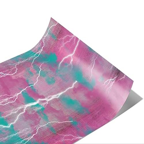 Rwraps Sky Pastel Bolts Matte Vinyl Film Wrap 59in x 27ft Vinyl Vehicle Car Film Sheet Roll
