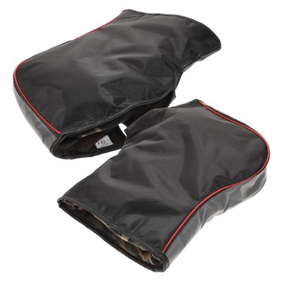 Wakauto 1pair Winter Motorcycle Handlebar Gloves Muffs Reflective Thermal Hand Protectors for Cold Weather Riding Windproof Mitts for Snowmobile and ATV Use