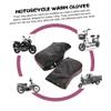 Wakauto 1pair Winter Motorcycle Handlebar Gloves Muffs Reflective Thermal Hand Protectors for Cold Weather Riding Windproof Mitts for Snowmobile and ATV Use view 2