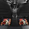 Set of 4 Anti-Slip Retro Universal Fit Car Floor Mats Protector for SUV Truck Sedans American Flag Cock Car Floor Mats for Man Women Anti Stain Decorate Auto Carpet view 4