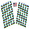 100 Azerbaijan Flag Stickers, Two Sheets of 50, 1.5" x 1" Made in America Self Adhesive Country Flag Scrapbook Stickers, Two Sheets of 50, 100 Sticker Decal Flags view 1