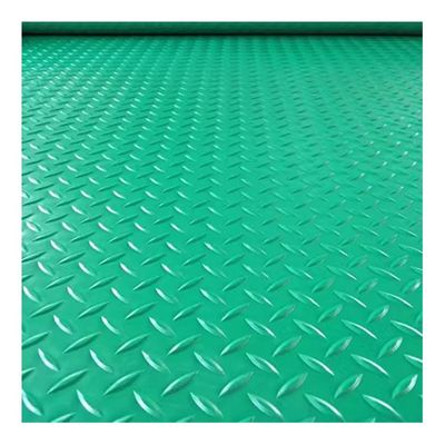 GRRICEPL Garage Floor Oxford Mats, 1.3mm Thickness PVC Diamond Plate Flooring Mats, Non-Slip Floor Protector Mat for Garage Warehouse Basement Trailer (Color : Green, Size : 1.2x4m)