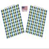 100 Madeira Island Flag Stickers, Two Sheets of 50, 1.5" x 1" Made in America Self Adhesive Country Flag Scrapbook Stickers, Two Sheets of 50, 100 Sticker Decal Flags view 1