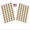 100 Madagascar Flag Stickers, Two Sheets of 50, 1.5" x 1" Made in America Self Adhesive Country Flag Scrapbook Stickers, Two Sheets of 50, 100 Sticker Decal Flags view 1