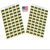 100 Mozambique Flag Stickers, Two Sheets of 50, 1.5" x 1" Made in America Self Adhesive Country Flag Scrapbook Stickers, Two Sheets of 50, 100 Sticker Decal Flags view 1