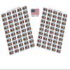 100 Swaziland Flag Stickers, Two Sheets of 50, 1.5" x 1" Made in America Self Adhesive Country Flag Scrapbook Stickers, Two Sheets of 50, 100 Sticker Decal Flags view 1