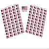 100 Star Spangled Banner Flag Stickers, Two Sheets of 50, 1.5" x 1" Made in America Self Adhesive Country Flag Scrapbook Stickers, Two Sheets of 50, 100 Sticker Decal Flags view 1
