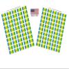 100 St Vincent Flag Stickers, Two Sheets of 50, 1.5" x 1" Made in America Self Adhesive Country Flag Scrapbook Stickers, Two Sheets of 50, 100 Sticker Decal Flags view 1