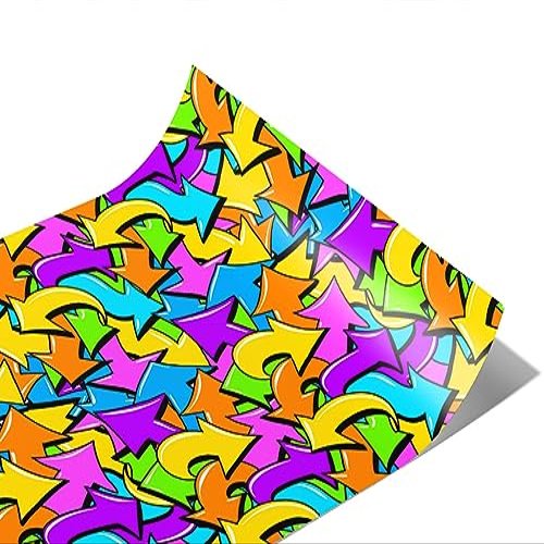 Rwraps Sticker Bomb Cheshire Directions Matte Vinyl Film Wrap 59in x 11ft