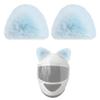 1 Pair Cute Bear Ears for Helmet Plush Helmet Bear Ears Helmet Horns Helmet Accessory for Ski Motorcycle Helmet Sky Blue view 1
