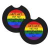 Hey! Hey! HO! HO! Homophobia HAS to GO! 2 Pcs Premium Cup Holder Inserts Elevate in-Car Experience view 1