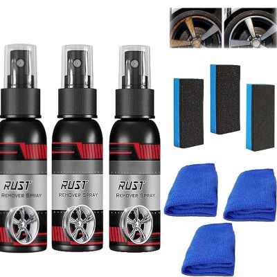 SARUEL Multifunctional Wheel refurbishment Agent, Multifunctional Metal Rust Remover, Iron Powder Remover, car Rust Removal Spray, Wheel hub Cleaner.
