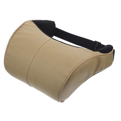 FAVOMOTO U- Car Seat Headrest Cushion Buckle Strap for Neck Support and Improved Posture Fit for All Vehicles Beige